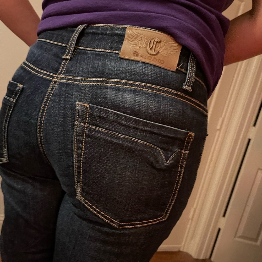German Fancy Brand Cambio ‘Peaches’ Dark Denim Jeans Size 10
